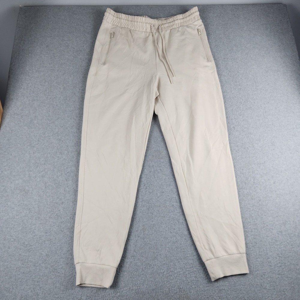 Old Navy Active Joggers Womens L Tall Beige Dynamic Fleece High Rise Drawstring